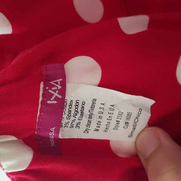 ModCloth Ixia Red White Polka Dot Dress Size (S) - Picture 9 of 9